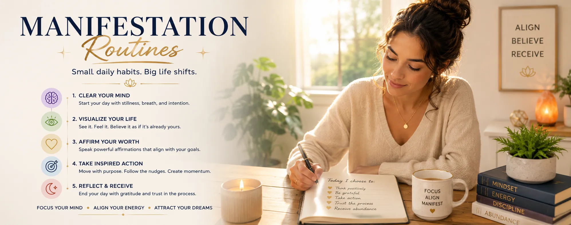 Create a nice ambient setting for your manifestation routine! Manifestation Routines